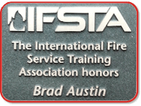 Brad Austin Receives Plaque for his Involvement With IFSTA.