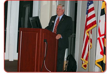 Jack Poole speaks at the induction ceremony for this year's Salamander Honor Society recipients